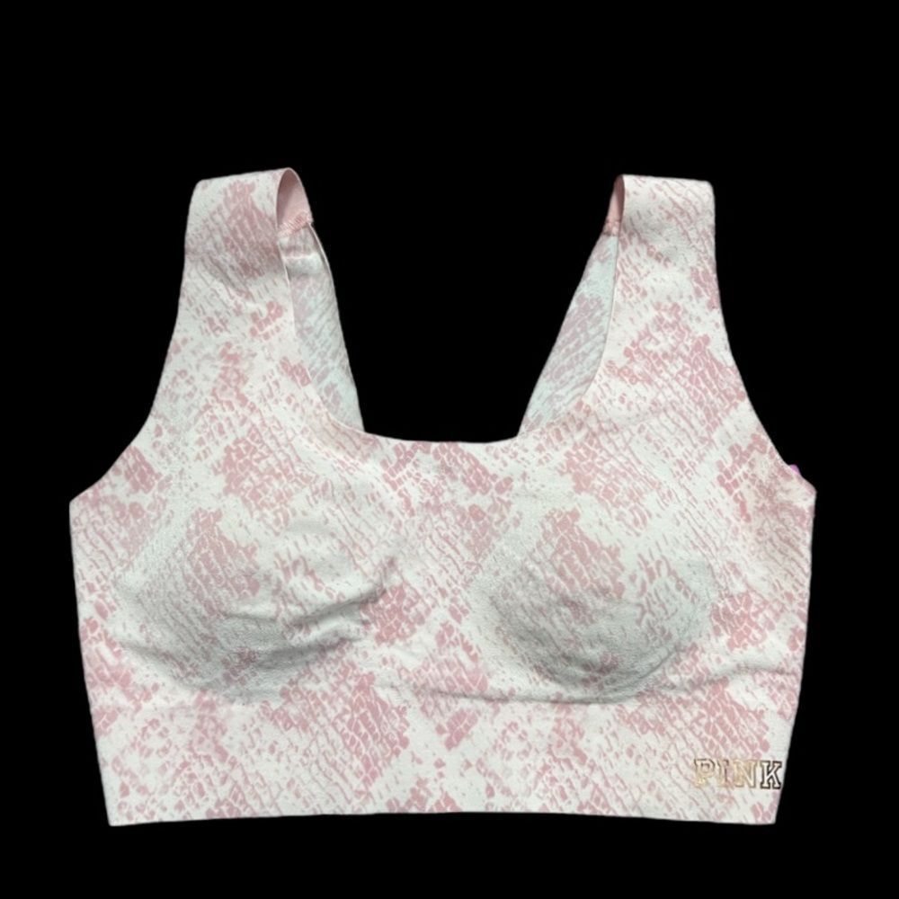 Victorias Secret Pink Lightly Lined ( Padded ) Bralette bra long lined beige M